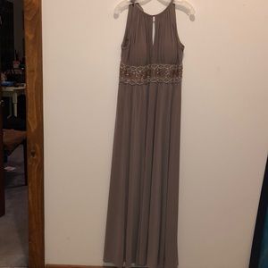 Taupe prom/ bridesmaid dress